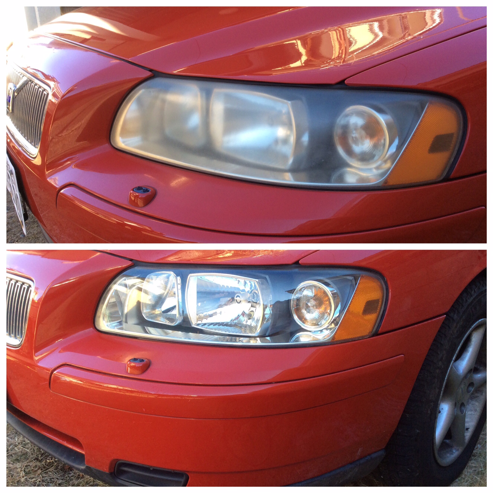 V70 ヘッドライトクリーニング