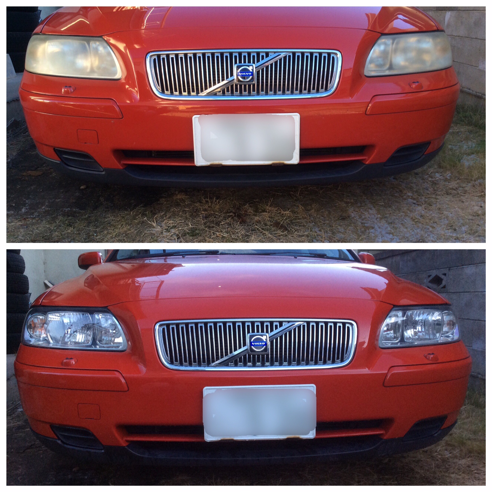 V70 ヘッドライトクリーニング